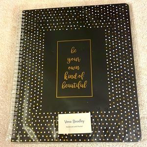 Falling Dots Notebook with Pocket